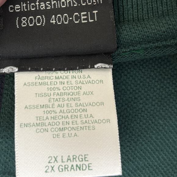 Celtic Fashion Polo Mens XXL Trinity Knot Embroidered Logo Irish Rugby Dark Wash - Picture 7 of 9